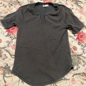 Dark Gray Short Sleeve Top